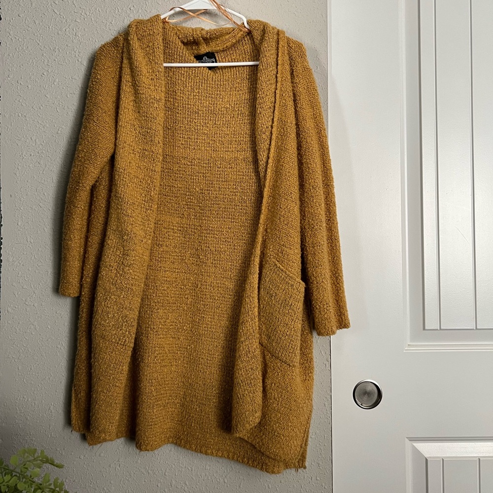 Mustard cardigan sweater